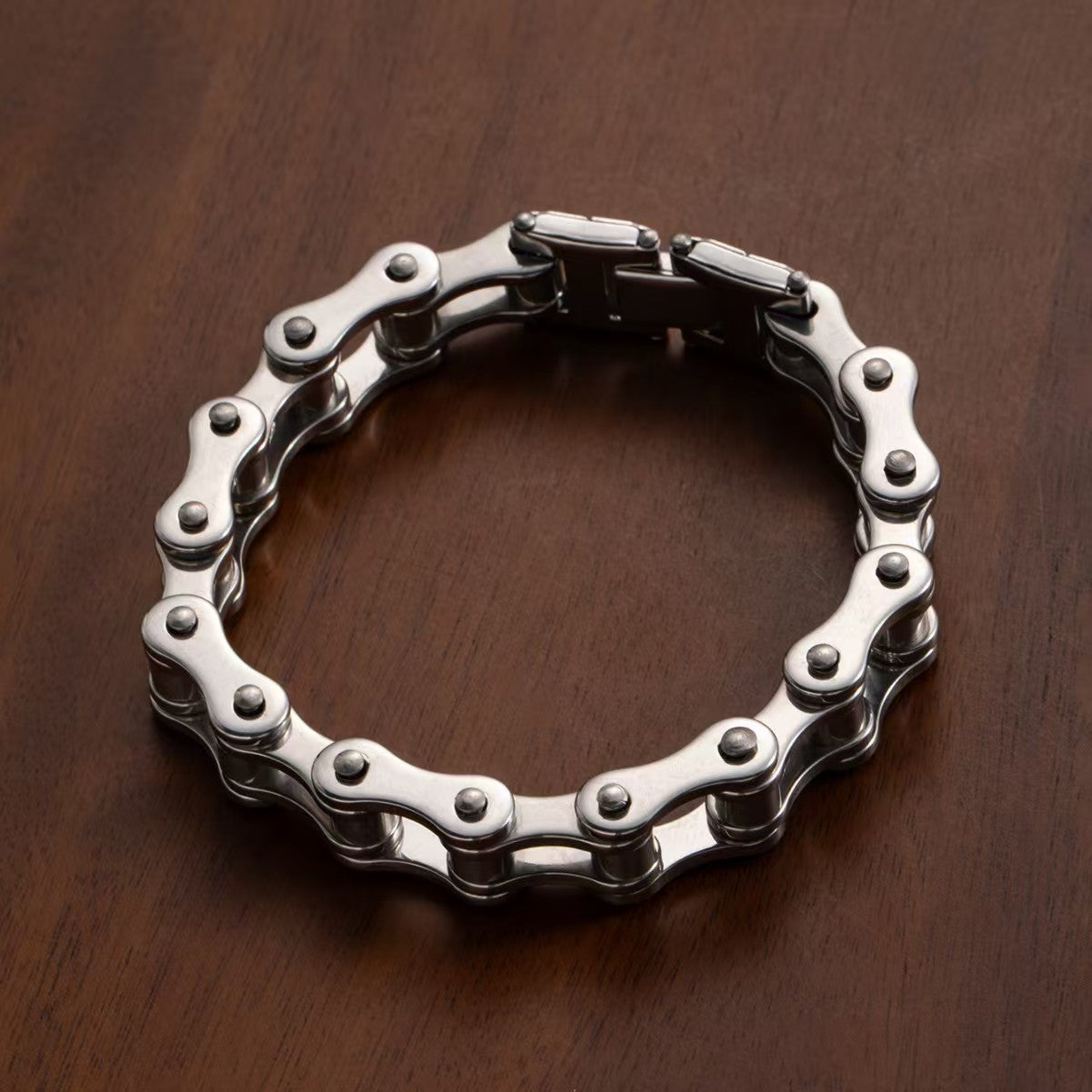 Custom Black Stainless Steel Motorcycle Chain Bracelet – Private Label Men’s Jewelry OEM