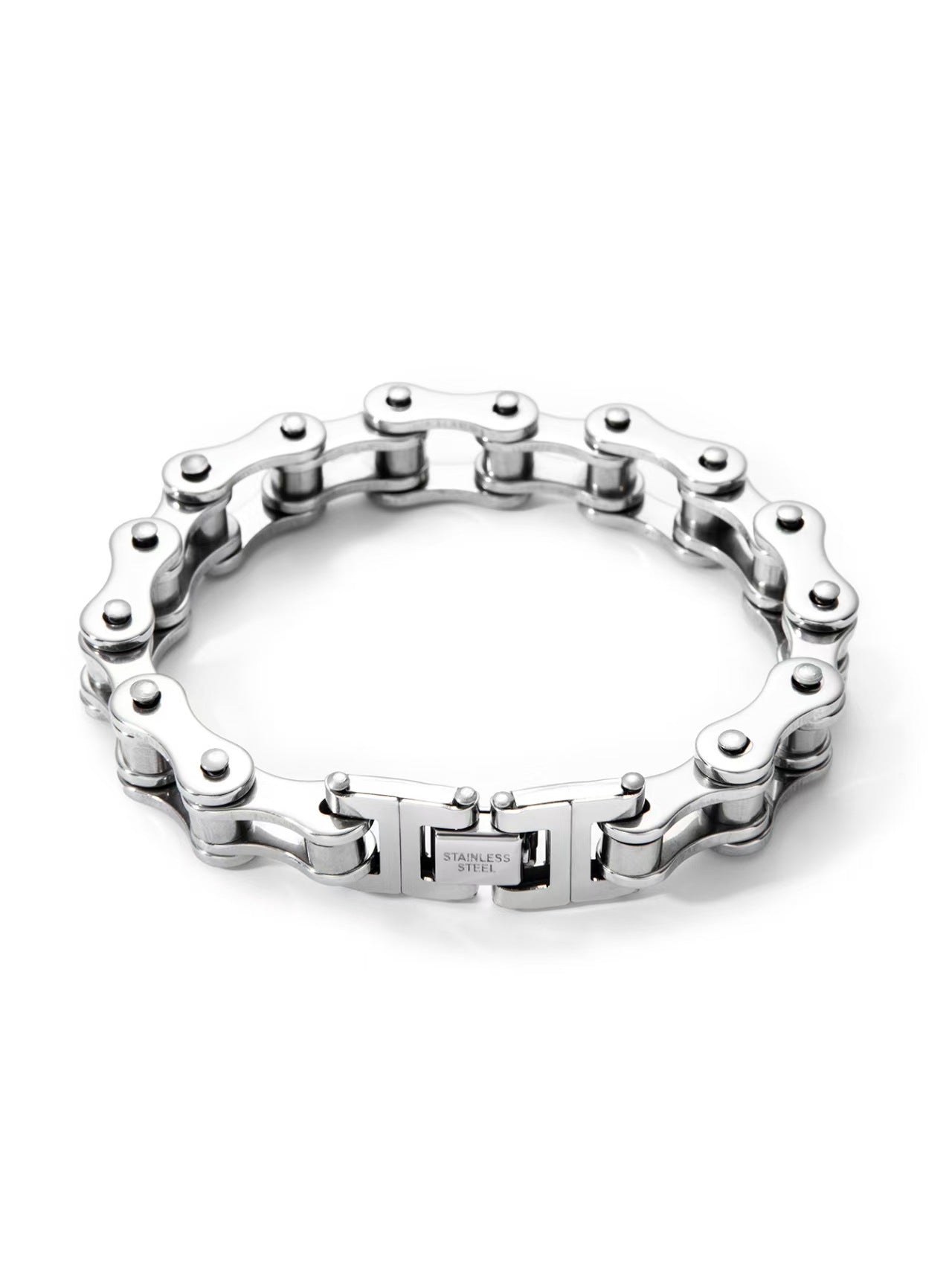 Custom Black Stainless Steel Motorcycle Chain Bracelet – Private Label Men’s Jewelry OEM