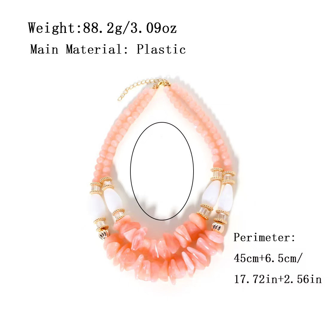 Custom Pink Gemstone Chip Cluster Statement Necklace – Handcrafted Private Label Jewelry OEM