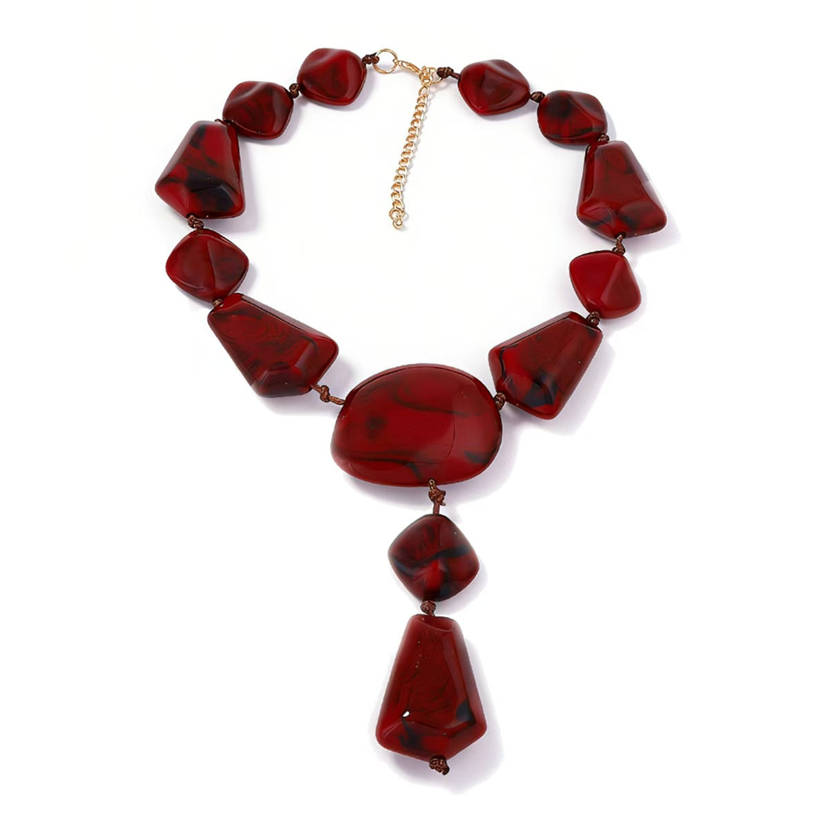 Custom Handcrafted Marbled Stone Statement Jewelry Set – Necklace & Drop Earrings | Private Label OEM