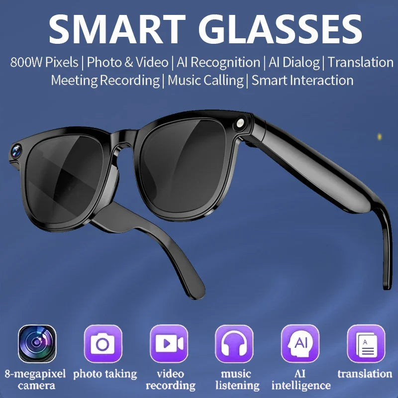 Visionscribe 4K AI Smart Glasses | Bluetooth Glasses Tech-Lifestyle Series