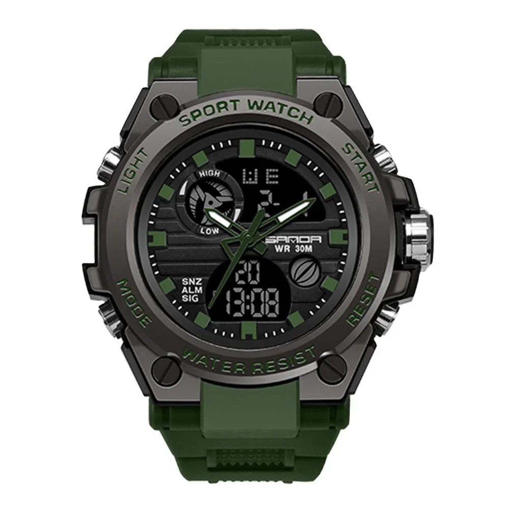 Montre de sport d'extérieur_Homme_Style_Analogique_Quartz_Numérique_Montres_Étanche_Montres de sport