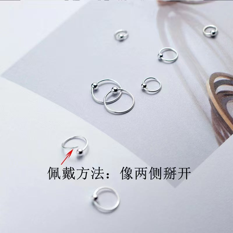 Titanium-steel body piercing accessories: breast rings, BCR nose rings, clip balls, circle earrings, universal rings