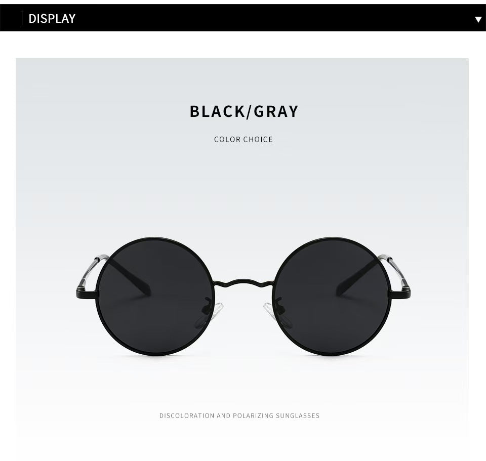 Classic polarized sunglasses, retro prince frames, driving sunglasses, round frames, UV protection glasses