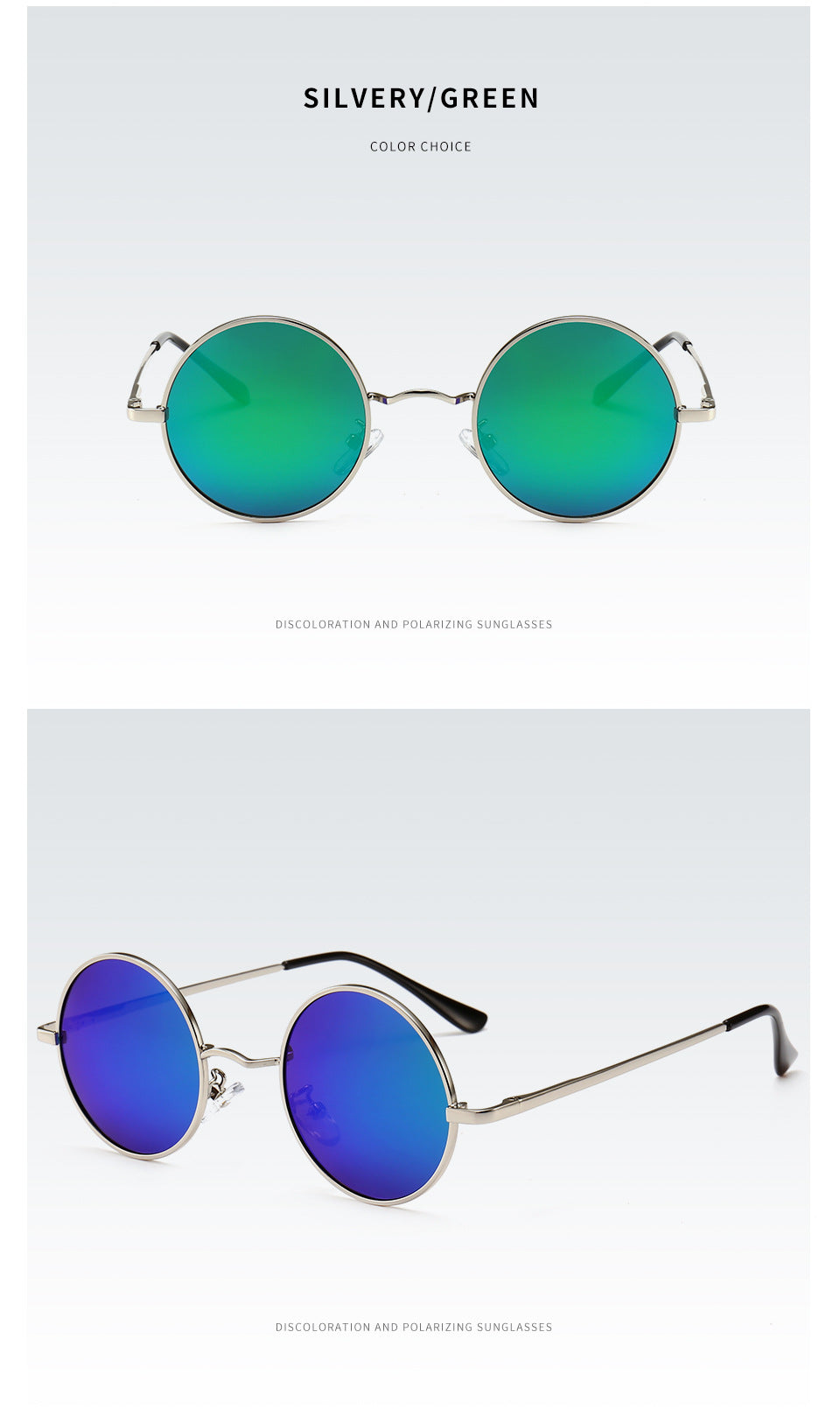Classic polarized sunglasses, retro prince frames, driving sunglasses, round frames, UV protection glasses