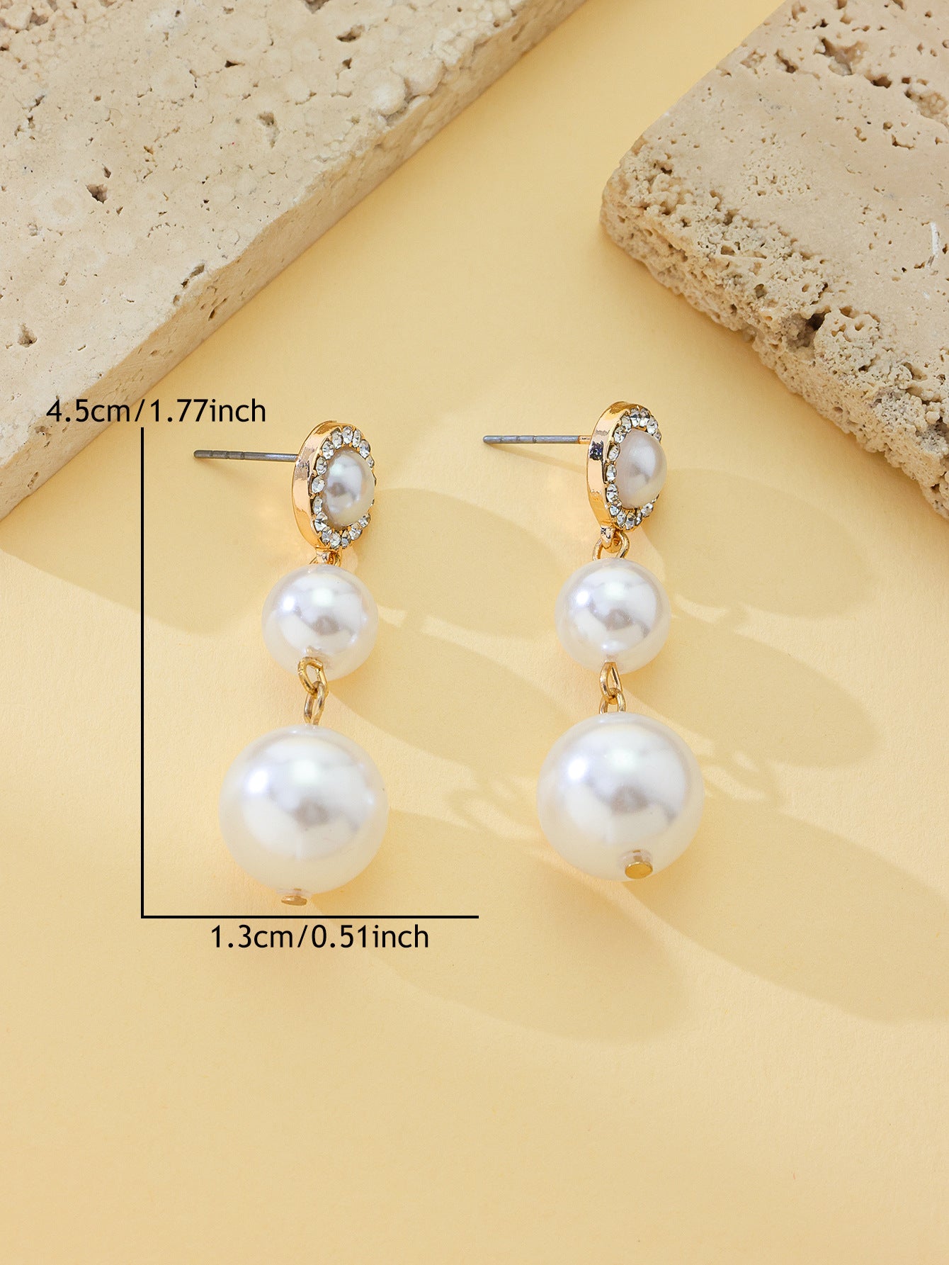 Hot cross-border sale in Japan and South Korea: Baroque pearl stud earrings, luxurious and high-end feel, adorned with diamonds. Unique design