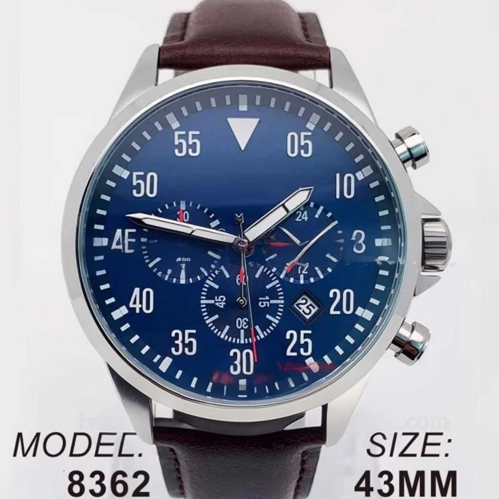 Cross-border hot selling men’s watch, versatile and stylish, popular among business professionals. A 3-dial quartz watch