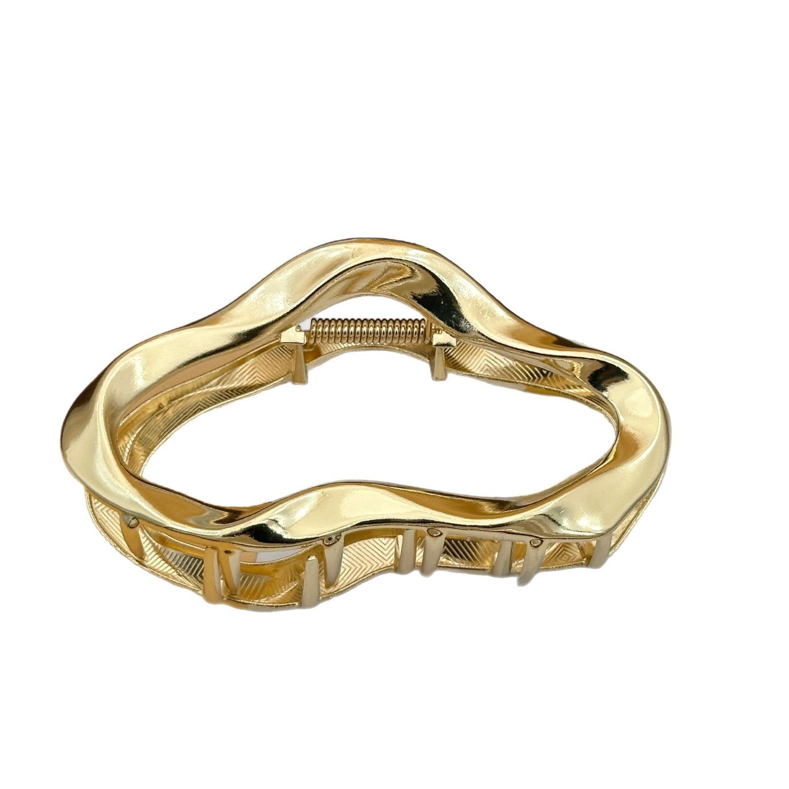 rregularly shaped line cloud clip, high-end feel, metallic hairpin for women, suitable for the back of the head, elegant shark clip, headpiece, large size