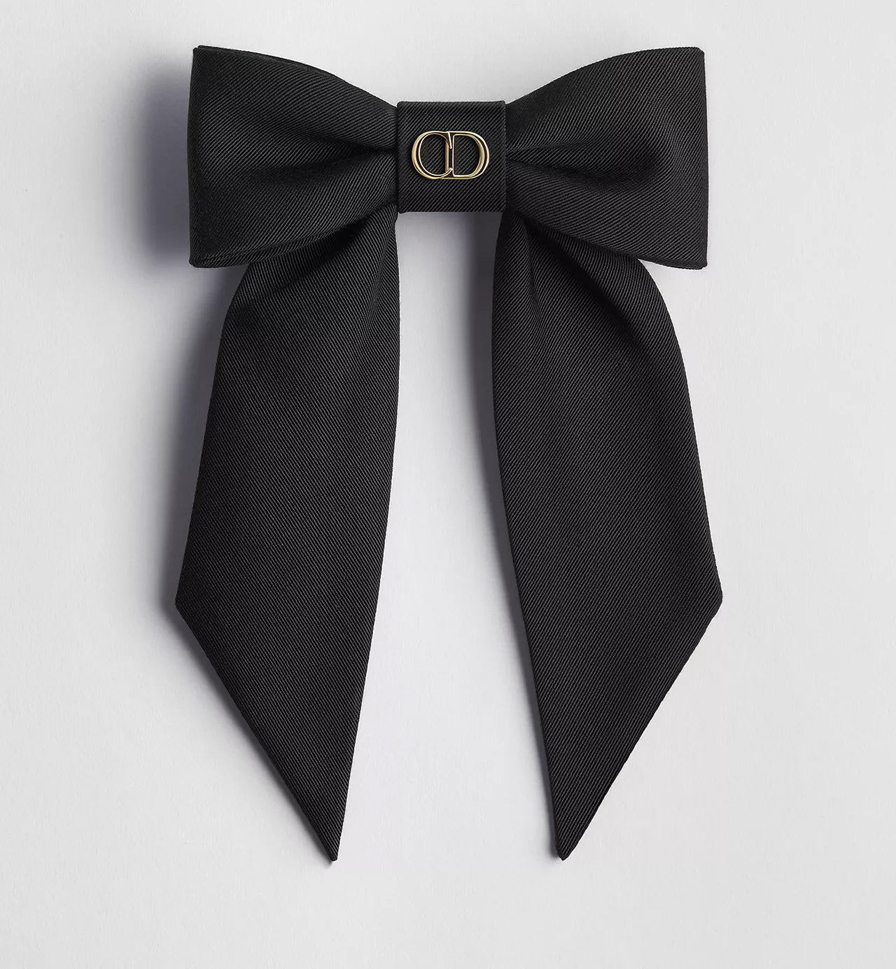 Large Dior Twist Bow Black Grosgrain-Effect Technical Fabric /Reference: CPA00267EGGR_C900