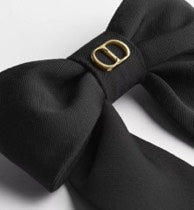 Large Dior Twist Bow Black Grosgrain-Effect Technical Fabric /Reference: CPA00267EGGR_C900