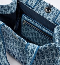 Dioriviera Medium Spongy Book Tote Blue Spongy Dior Oblique Fabric /Reference: M1461PDSE_M64I