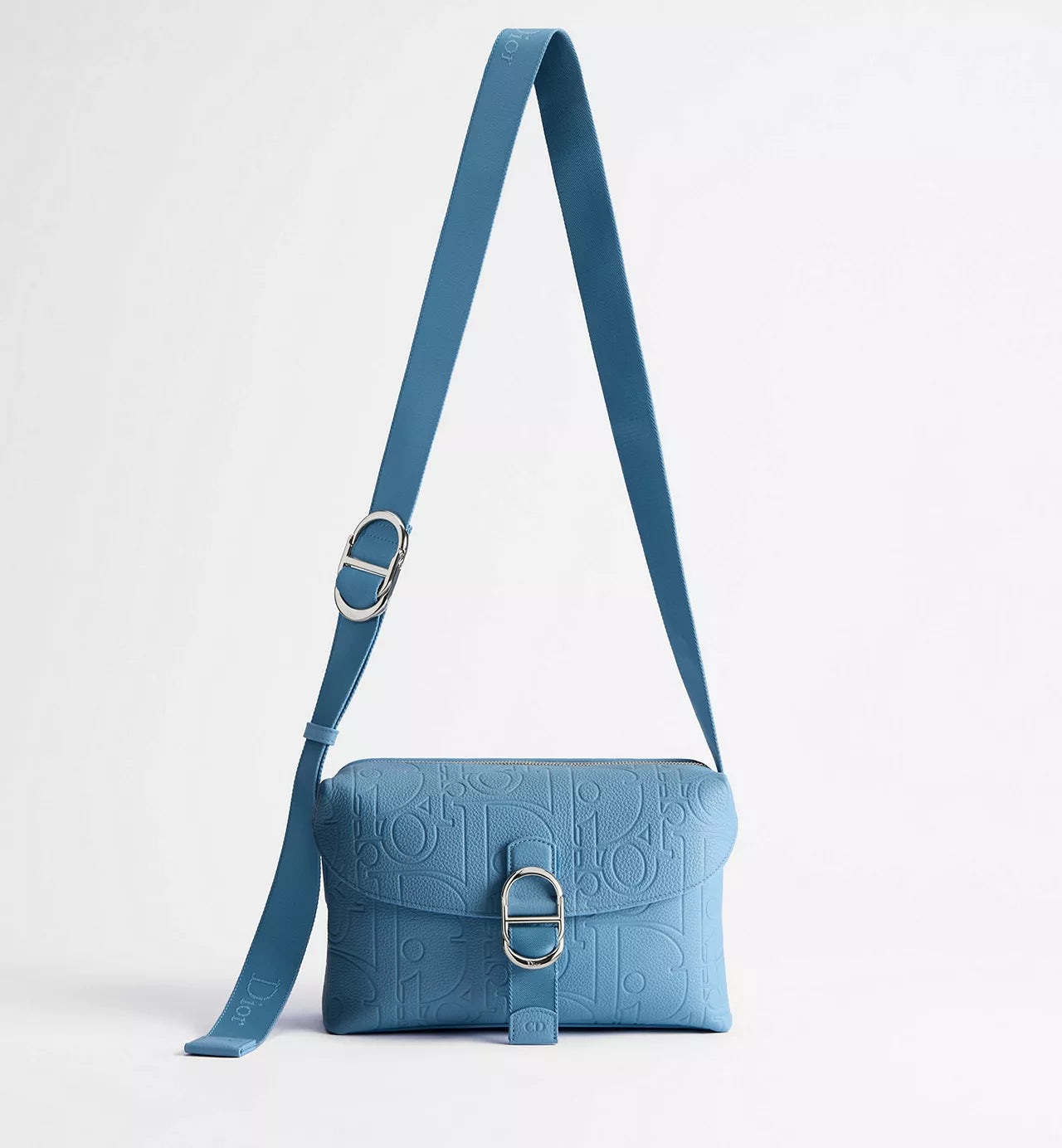 Dior Jett Zipped Messenger Bag Myosotis Blue Dior Gravity Leather /Reference: 1DBPO471MLL_H522