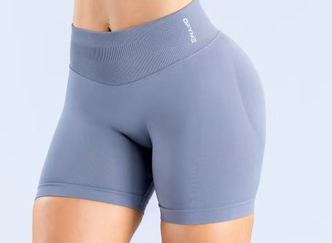 Custom Women’s V-Waist Sculpting Biker Shorts – High-Waisted Private Label Seamless Activewear OEM