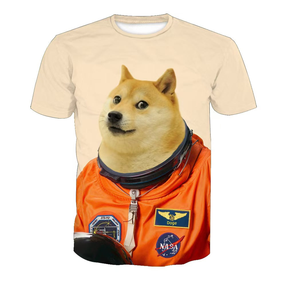 Custom All-Over Print Galaxy Wolf T-Shirt – Private Label Sublimation Apparel OEM