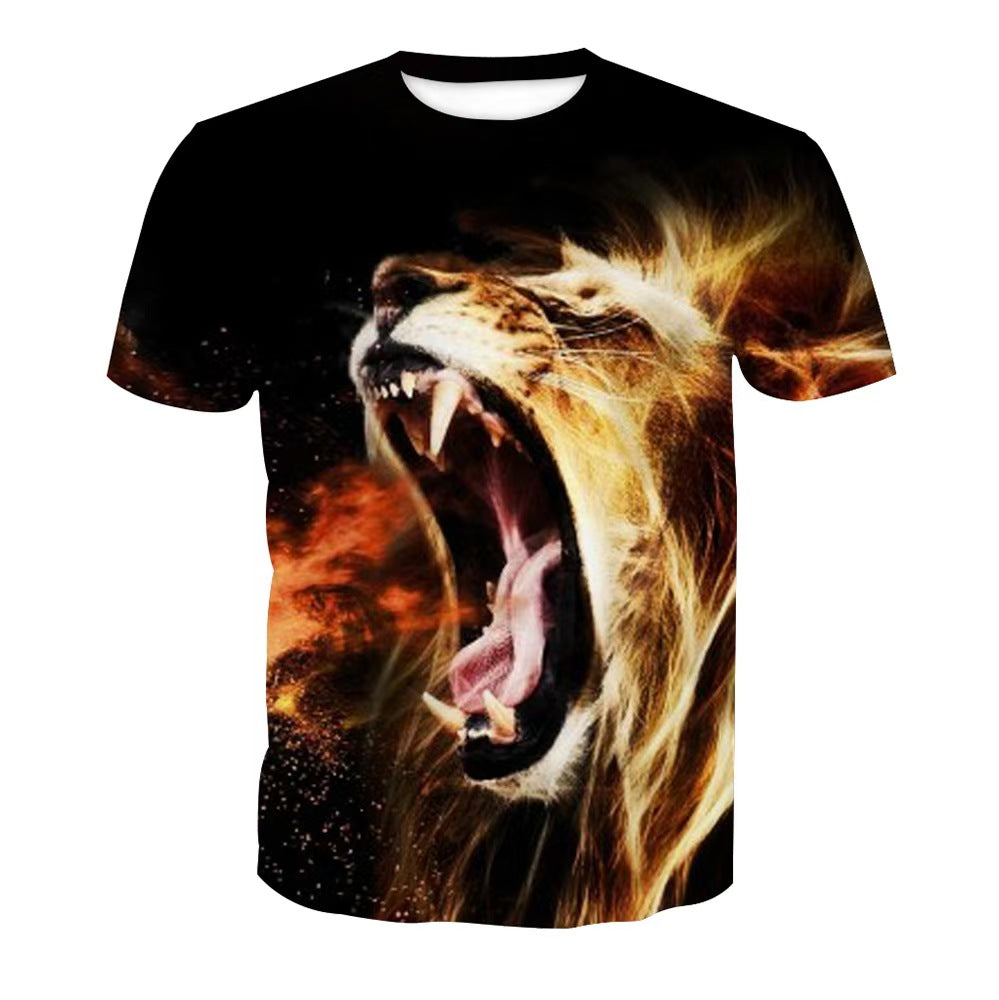 Custom All-Over Print Galaxy Wolf T-Shirt – Private Label Sublimation Apparel OEM