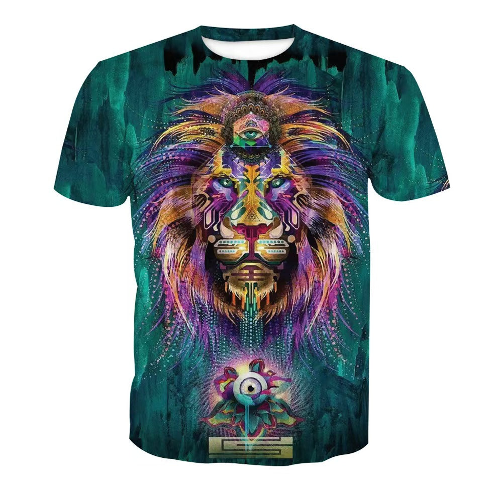 Custom All-Over Print Galaxy Wolf T-Shirt – Private Label Sublimation Apparel OEM