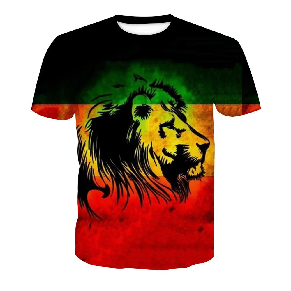 Custom All-Over Print Galaxy Wolf T-Shirt – Private Label Sublimation Apparel OEM