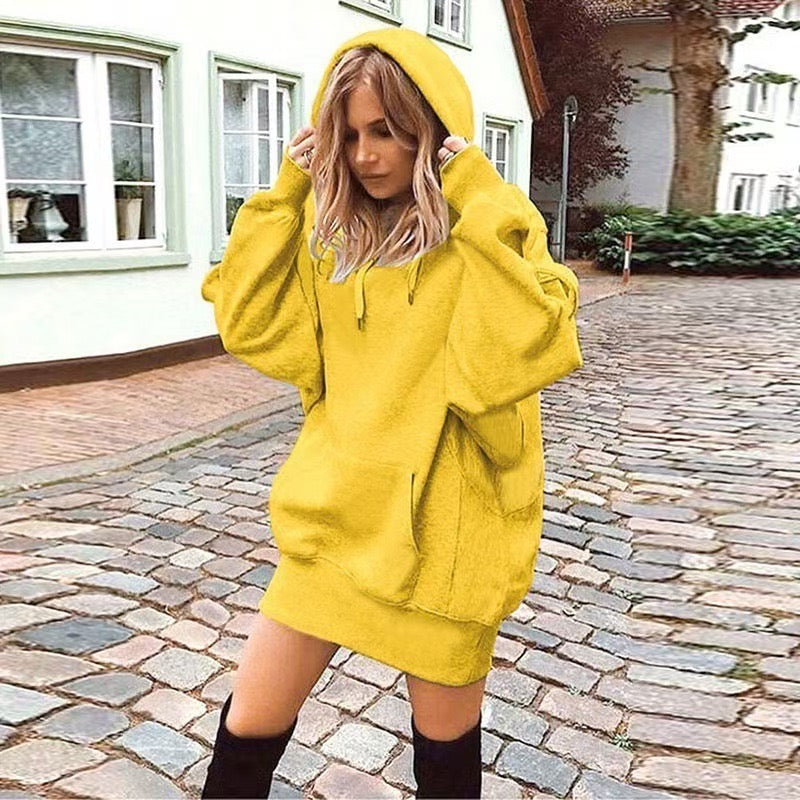 Custom Women’s Oversized Hoodie Dress – Private Label Streetwear & Loungewear OEM