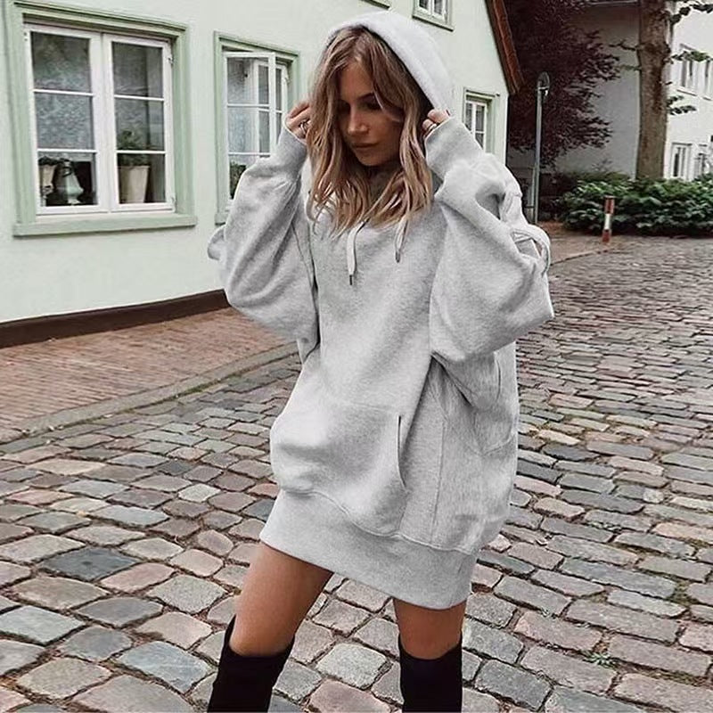 Custom Women’s Oversized Hoodie Dress – Private Label Streetwear & Loungewear OEM