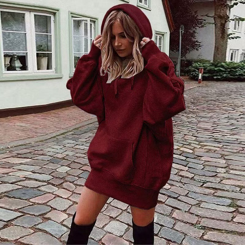 Custom Women’s Oversized Hoodie Dress – Private Label Streetwear & Loungewear OEM