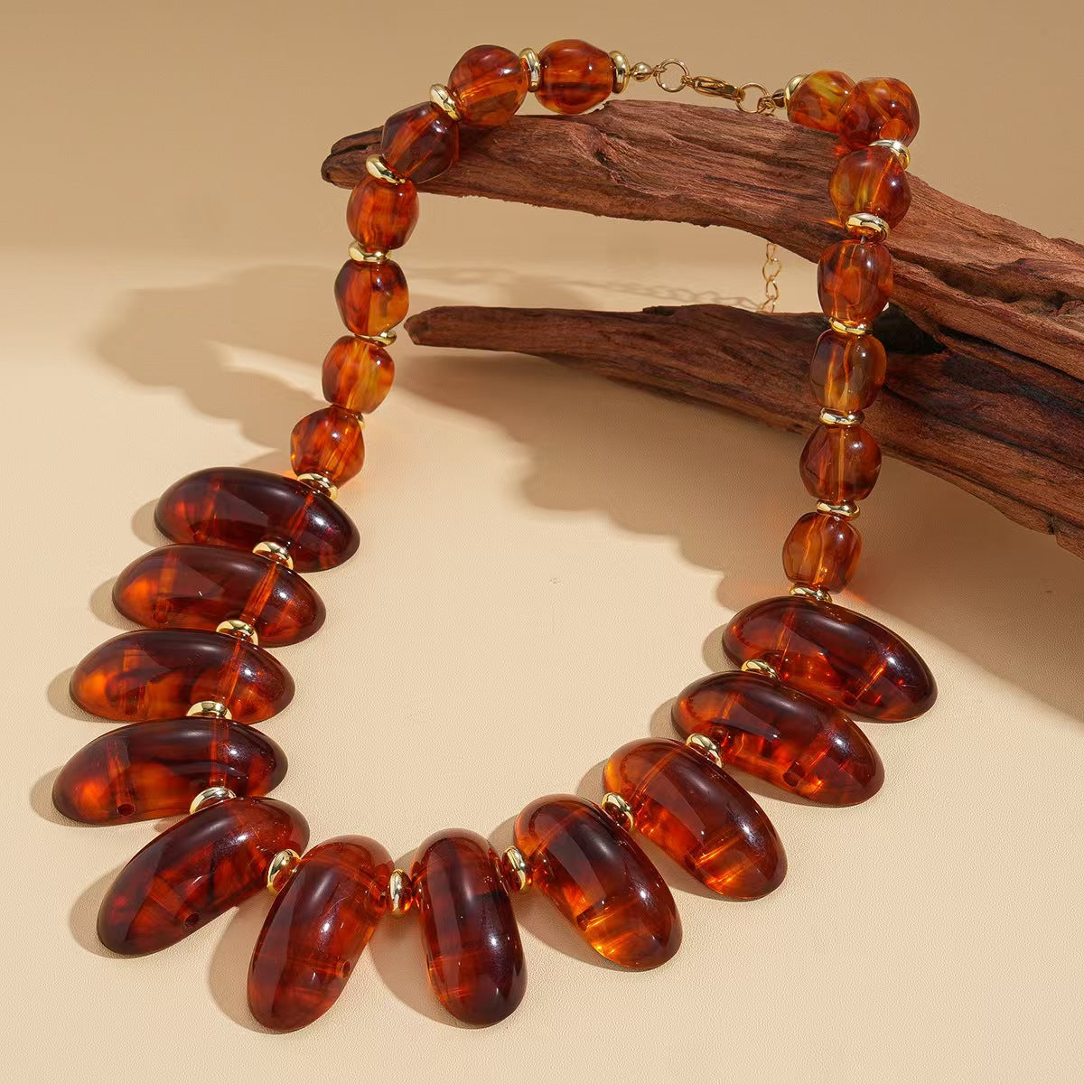 Custom Handcrafted Amber-Style Statement Necklace Collection – Private Label Jewelry OEM