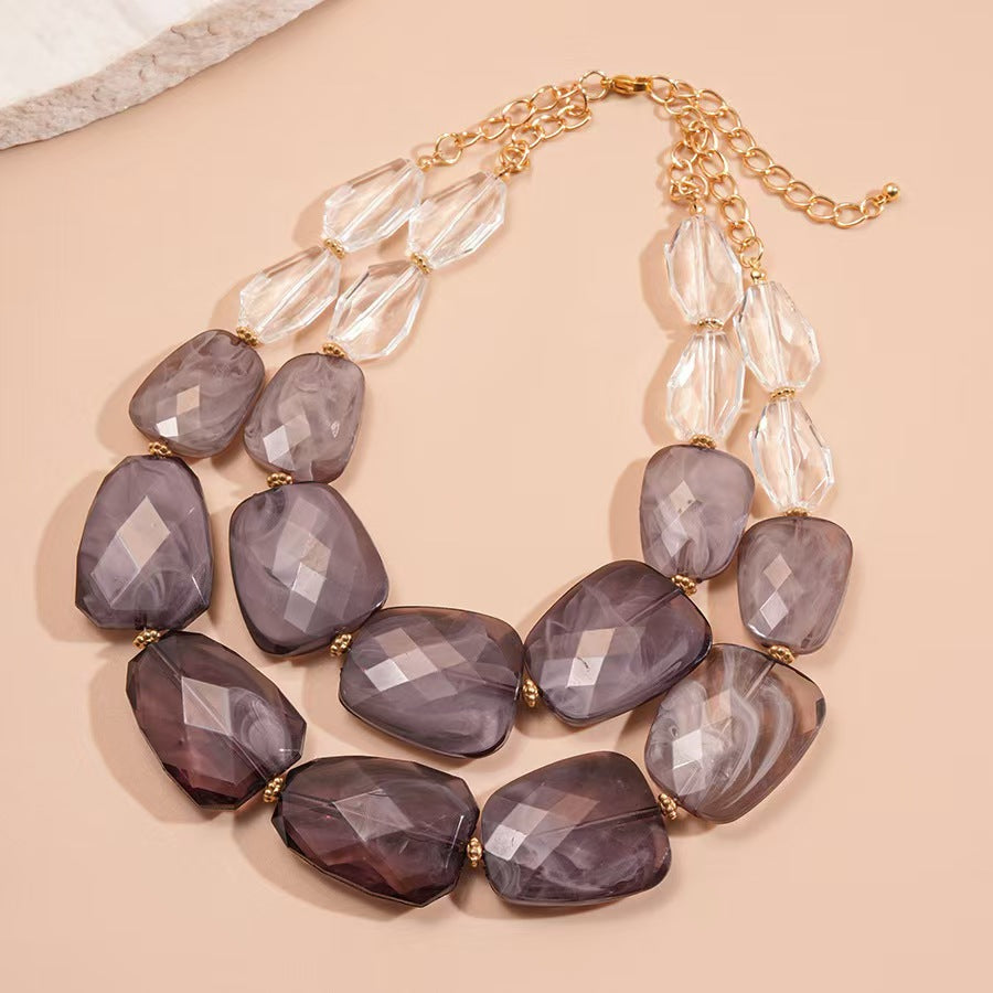 Custom Handcrafted Amber-Style Statement Necklace Collection – Private Label Jewelry OEM