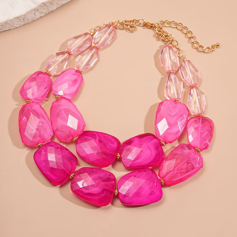 Custom Handcrafted Amber-Style Statement Necklace Collection – Private Label Jewelry OEM