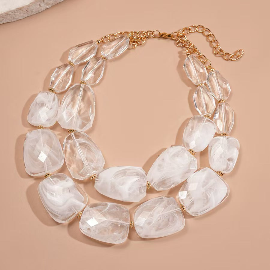 Custom Handcrafted Amber-Style Statement Necklace Collection – Private Label Jewelry OEM