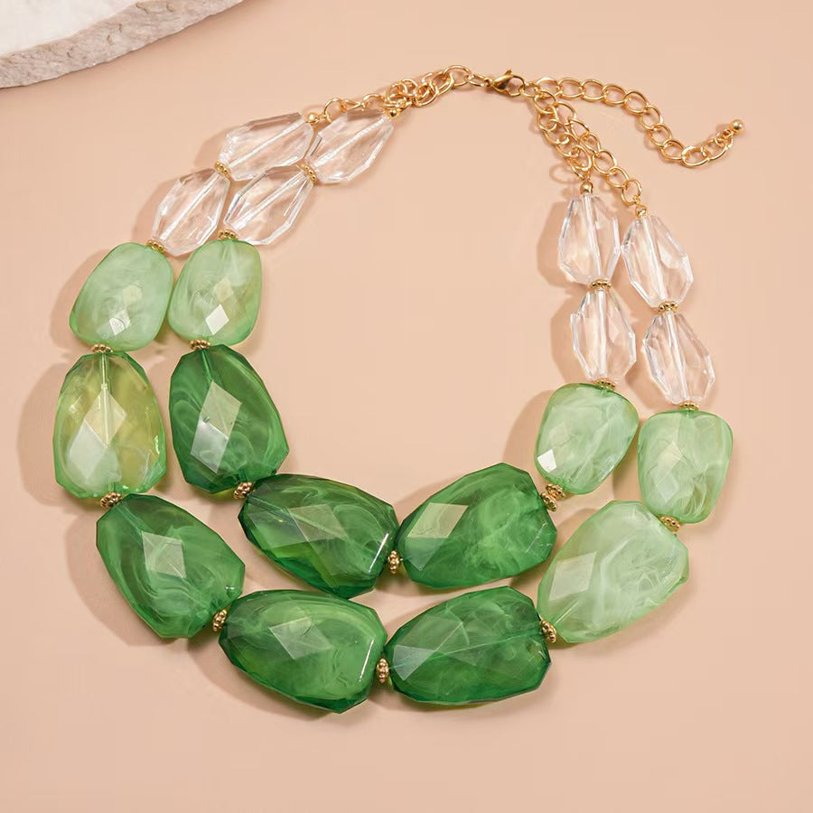 Custom Handcrafted Amber-Style Statement Necklace Collection – Private Label Jewelry OEM