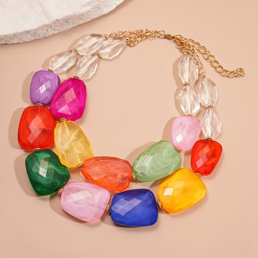 Custom Handcrafted Amber-Style Statement Necklace Collection – Private Label Jewelry OEM