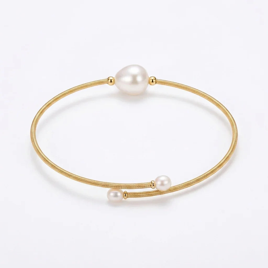 Lumiara 24K vergoldetes mehrfarbiges Perlenarmband, minimalistisch handgefertigt