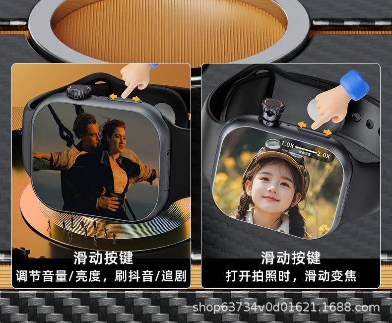 Smartwatch with SIM Card Slot, 4G Calling, Video Calling, Wi-Fi, Android System, Keypad, Rotating Camera, Payment