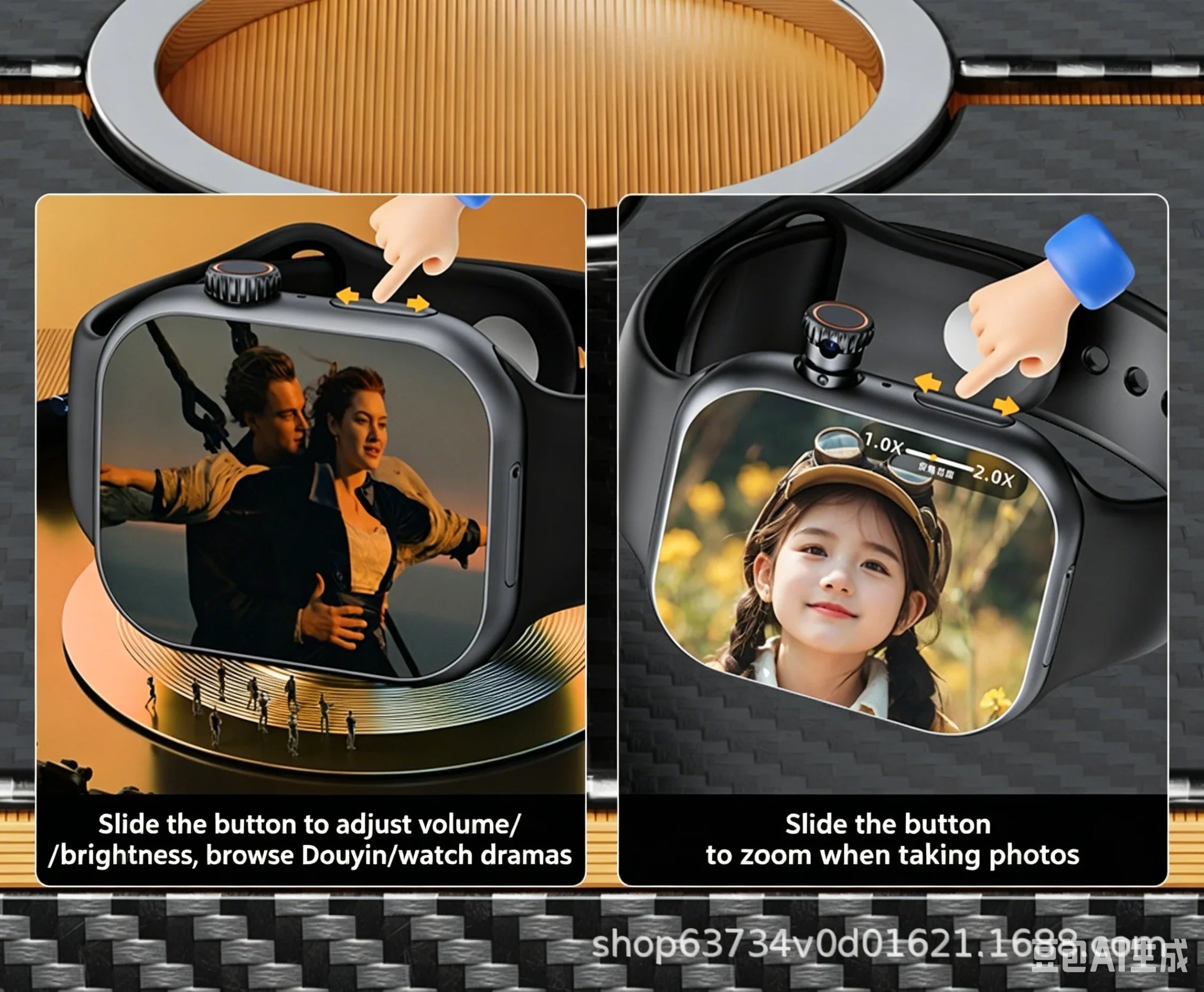 Smartwatch with SIM Card Slot, 4G Calling, Video Calling, Wi-Fi, Android System, Keypad, Rotating Camera, Payment