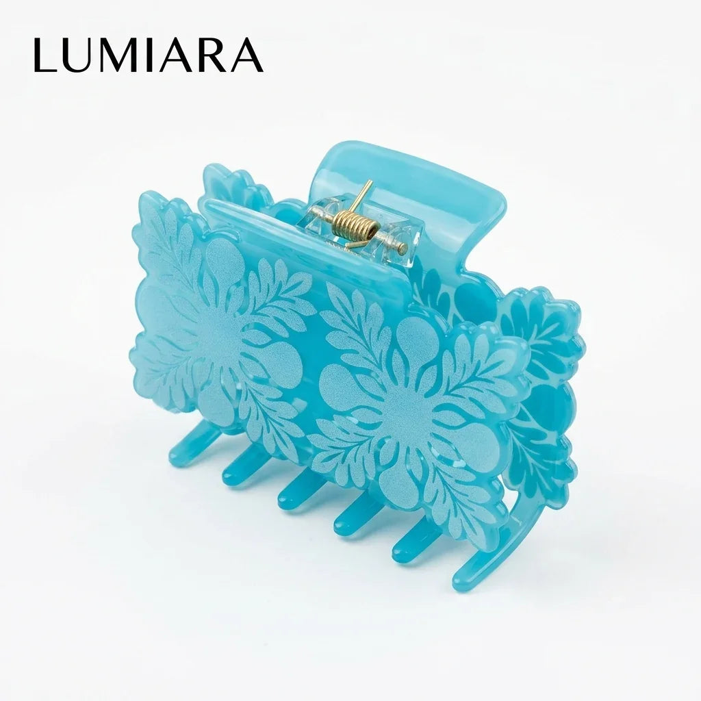Hawaiian clip, forest-themed hair grips, plant and flower leaf clips, shark-shaped hair accessories, Tahitian hair clips