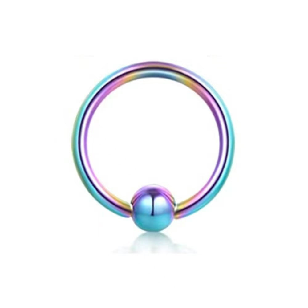 Titanium-steel body piercing accessories: breast rings, BCR nose rings, clip balls, circle earrings, universal rings