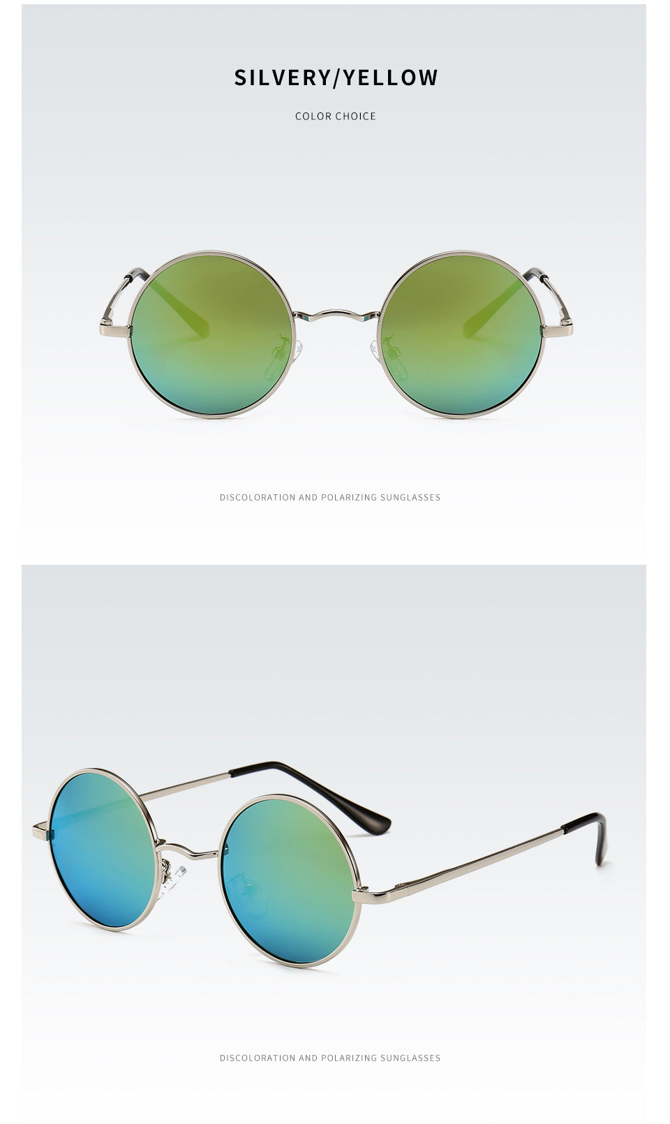 Classic polarized sunglasses, retro prince frames, driving sunglasses, round frames, UV protection glasses