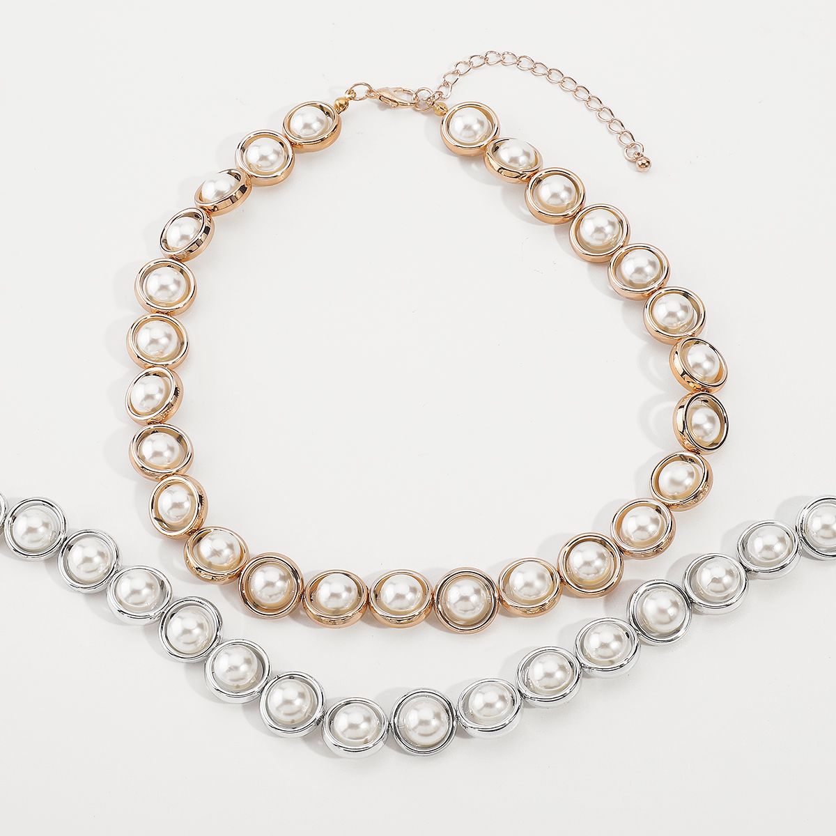 New European and American cross-border style, elegant pearl collar chain, vintage and refined, perfect for brides and special occasions