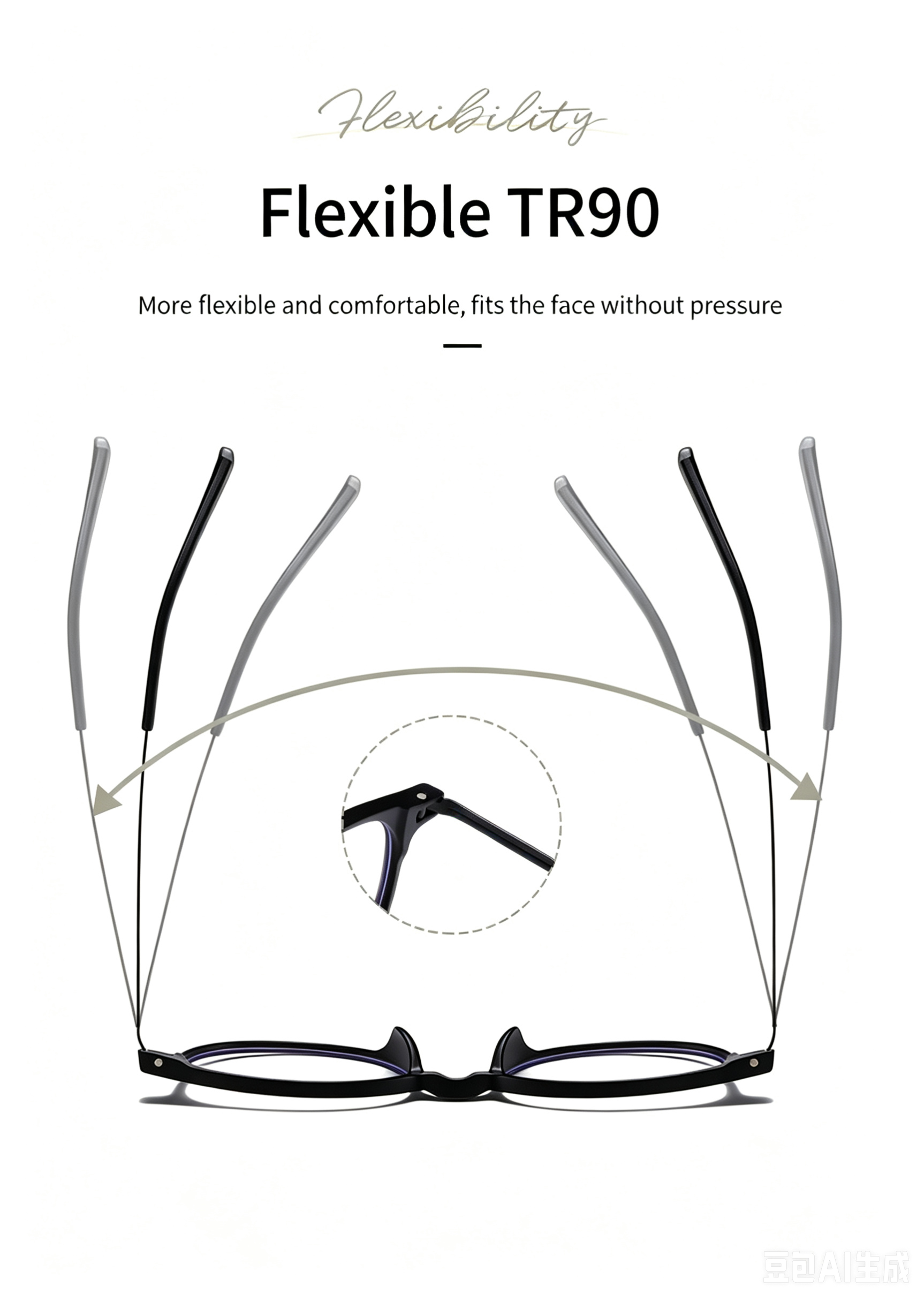 New, in-stock round frame, ultra-lightweight glasses with anti-blue light protection, flat lenses. Can be customized with different prescriptions: TR gold-plated hybrid flat lenses