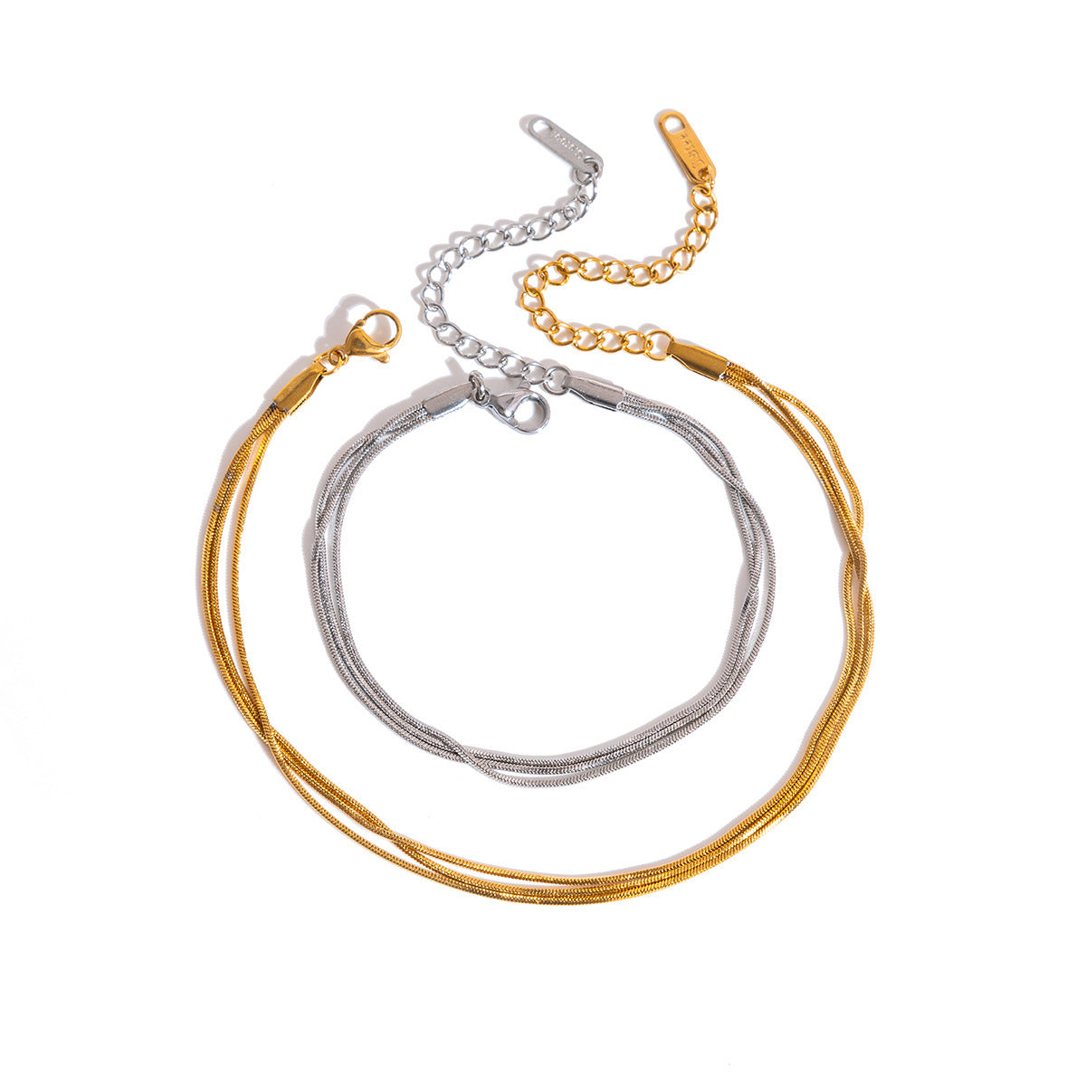 Cross-border European and American wrapped snake bone multi-layer card detachable collar. Heavy metal, high-end feel, exaggeratedly unique necklace