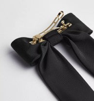 Large Dior Twist Bow Black Grosgrain-Effect Technical Fabric /Reference: CPA00267EGGR_C900