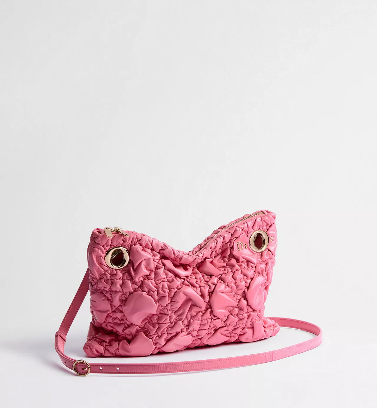 Small Dior Crunchy Bag Fraise Puffy Macrocannage Calfskin /Reference: M1416OHTM_M27N