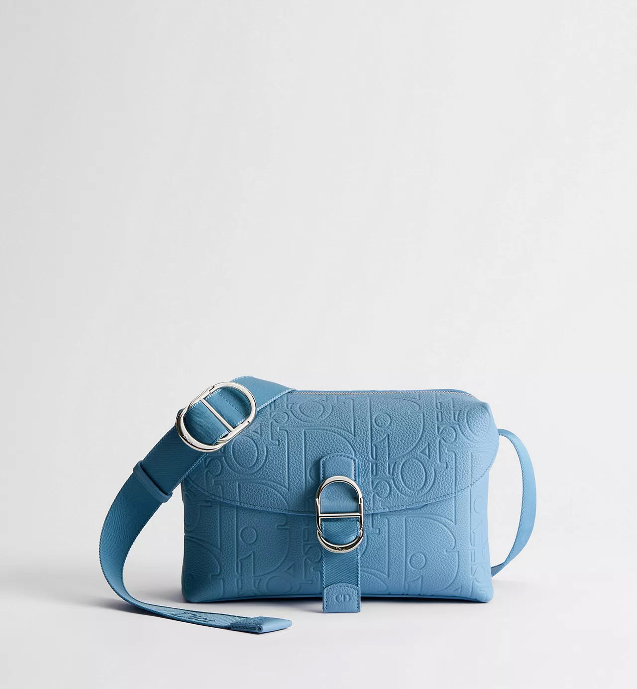 Dior Jett Zipped Messenger Bag Myosotis Blue Dior Gravity Leather /Reference: 1DBPO471MLL_H522