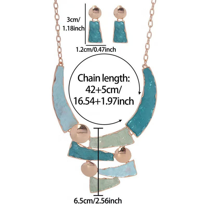 Custom Handcrafted Mixed-Metal Hammered Geometric Statement Necklace – Private Label Jewelry OEM