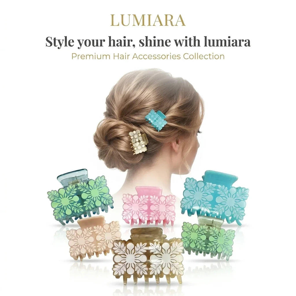 Hawaiian clip, forest-themed hair grips, plant and flower leaf clips, shark-shaped hair accessories, Tahitian hair clips