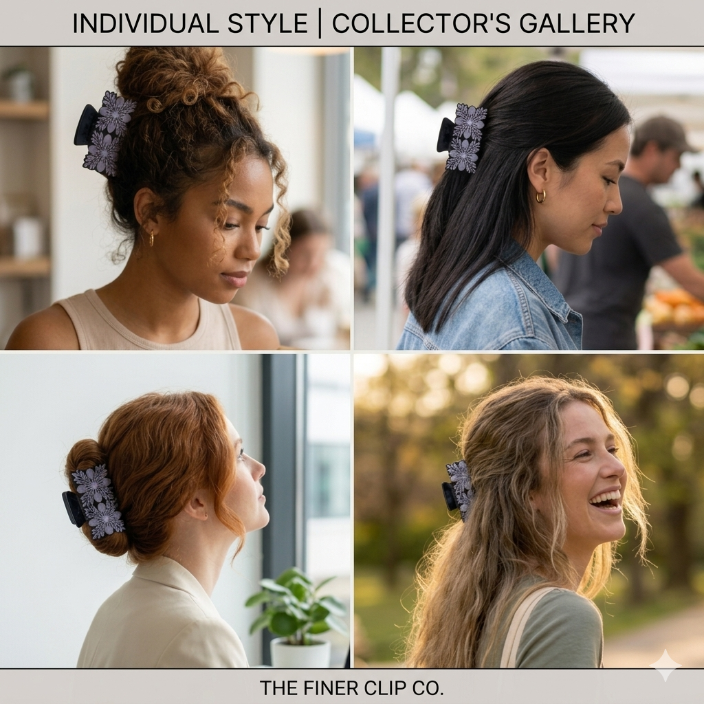 Baroque Symphony Hair Claw Clip – High-End Retro Grid Catch for Thick Hair